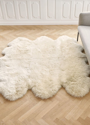 Lammfell Teppich Premium | Langhaar | Neuseeland | 180x162 cm Schwarz