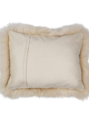 Fellkissen | Langhaar | Neuseeland | 35x45 cm Leinen