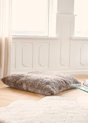 Lammfell Sitzsack | Kurzhaar | Neuseeland | Doppelseitig | 90x90 cm Anthrazit