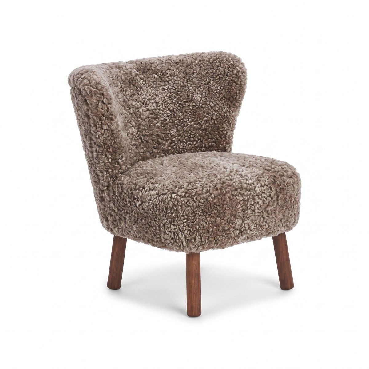 Emily Loungestuhl | Kurzhaar | Design Möbel Cappuccino