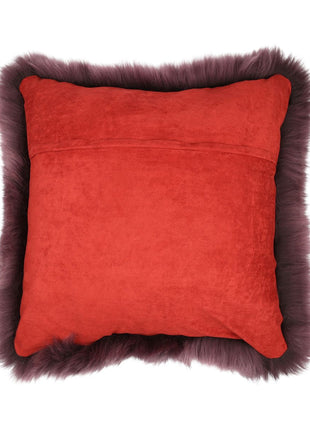 Fellkissen | Langhaar | Neuseeland | 50x50 cm Aubergine