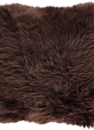 Lammfellkissen Premium | Langhaar | Neuseeland | 35x35 cm Schokolade
