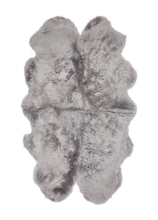 Lammfellteppich | Langhaar | Neuseeland | 170x110 cm Hellgrau