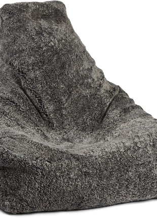 Lammfell Sitzsack Premium | Kurzhaar | Neuseeland | 100x100x80 cm Grafit