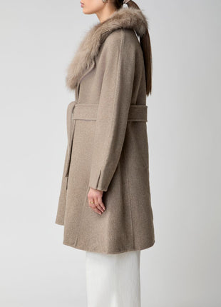 Lucia Mantel | Wolle, Fuchs Beige