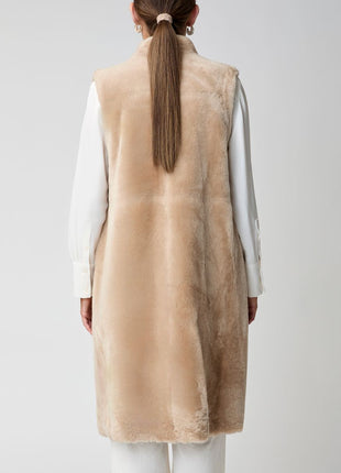 Carmen Weste | Shearling Schwarz