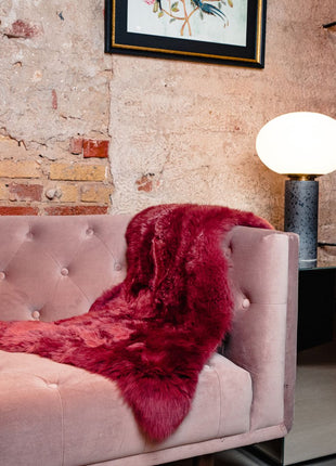 Merino Lammfell | Neuseeland | Ca. 85x60 cm Fuchsie