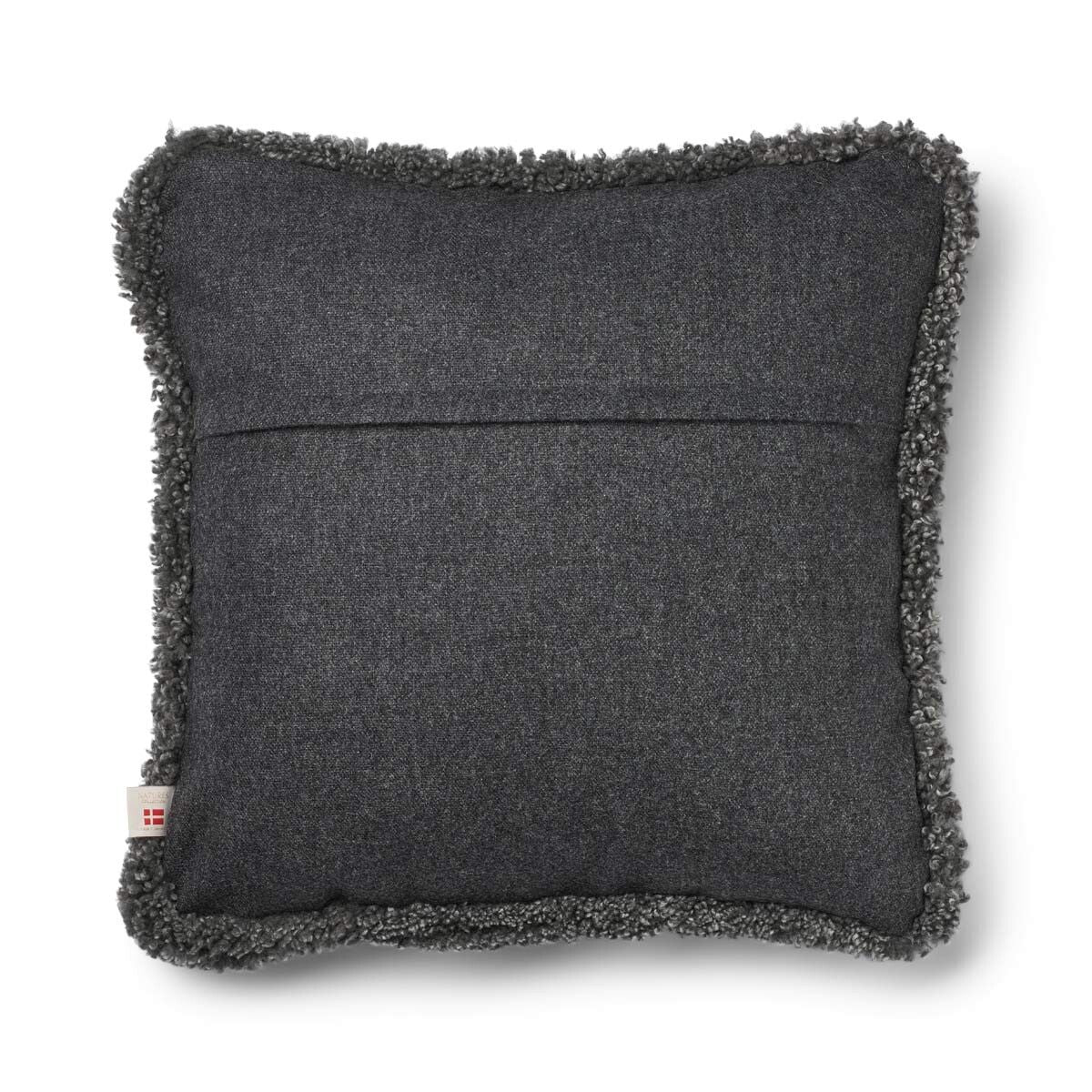 Wollkissen | 100% Wolle | Fellborte | 52x52 cm | 34x52 cm Steingrau/Grafit