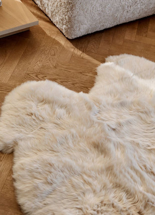 Lammfell Teppich Premium | Langhaar | Neuseeland | 180x162 cm Schwarz