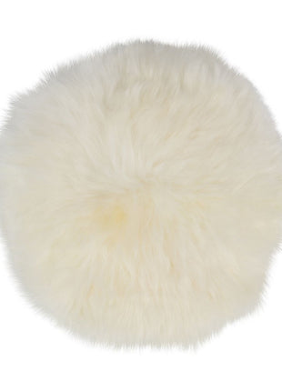 Stuhlkissen Premium | Langhaar | Neuseeland | D34cm Weiß