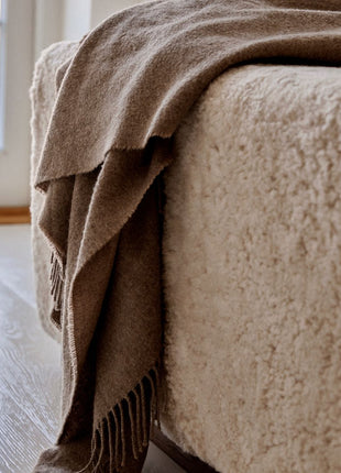 Amanda Decke | 100% Baby Alpaka Wolle | 130x200 cm Dunkelgrau