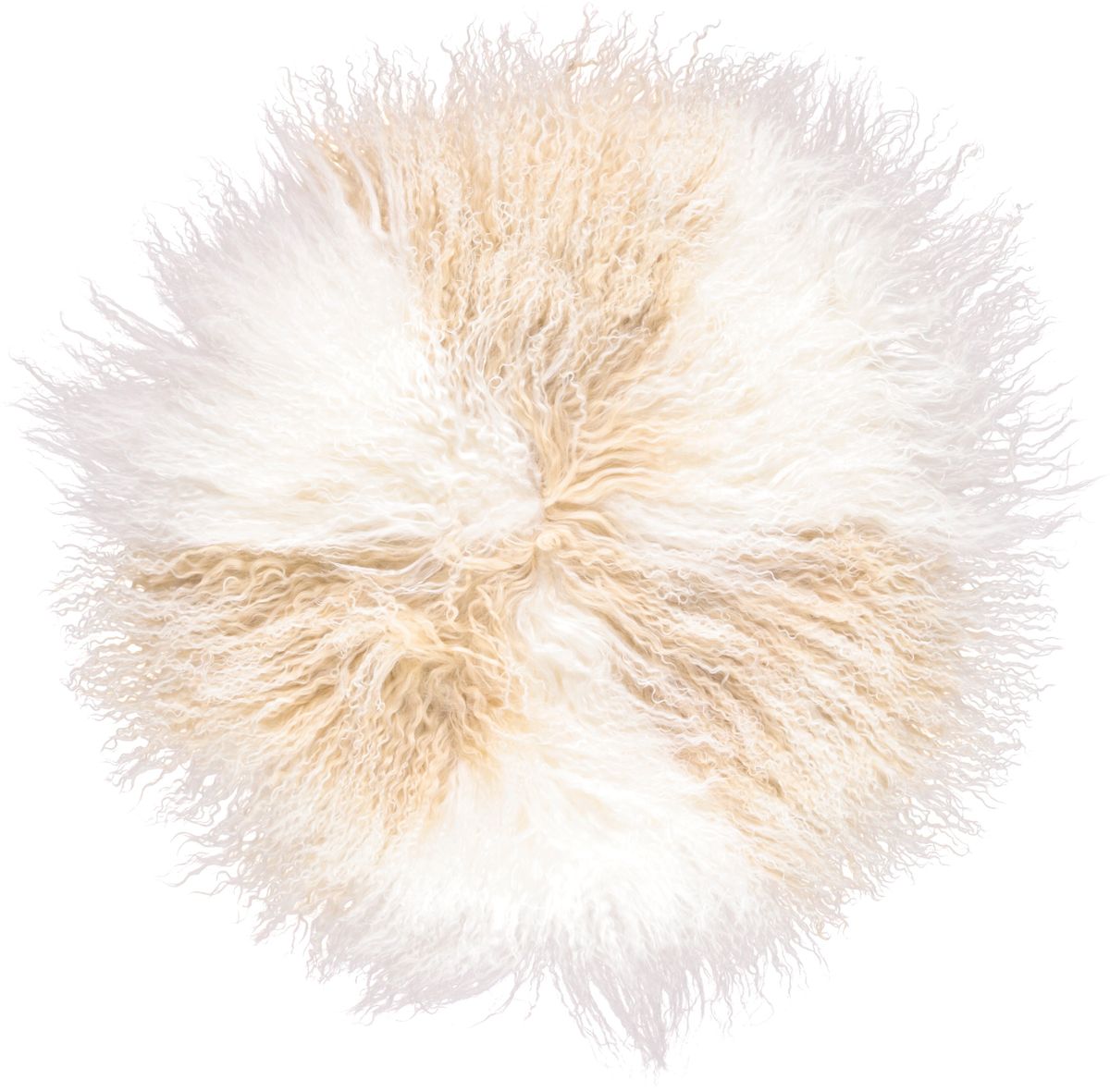 Lammfellkissen | Tibet | D38 cm | D45 cm | D62 cm Arctic Sunrise/Elfenbein