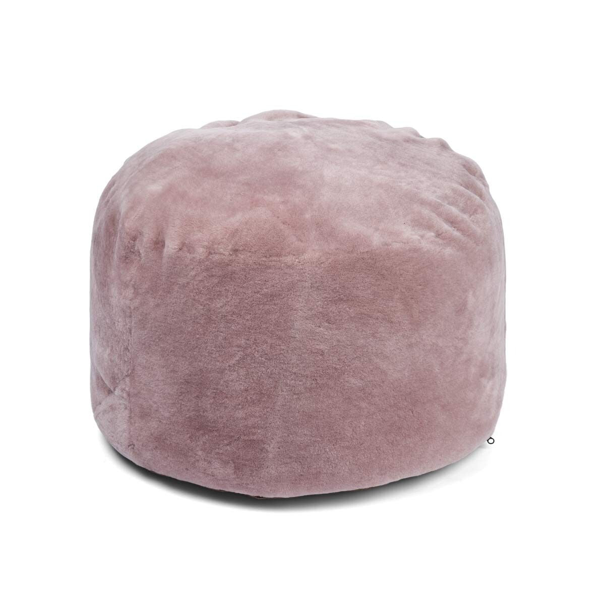 Lammfellpouf Premium | Neuseeland | Mokassin | D55x36 cm Helllila