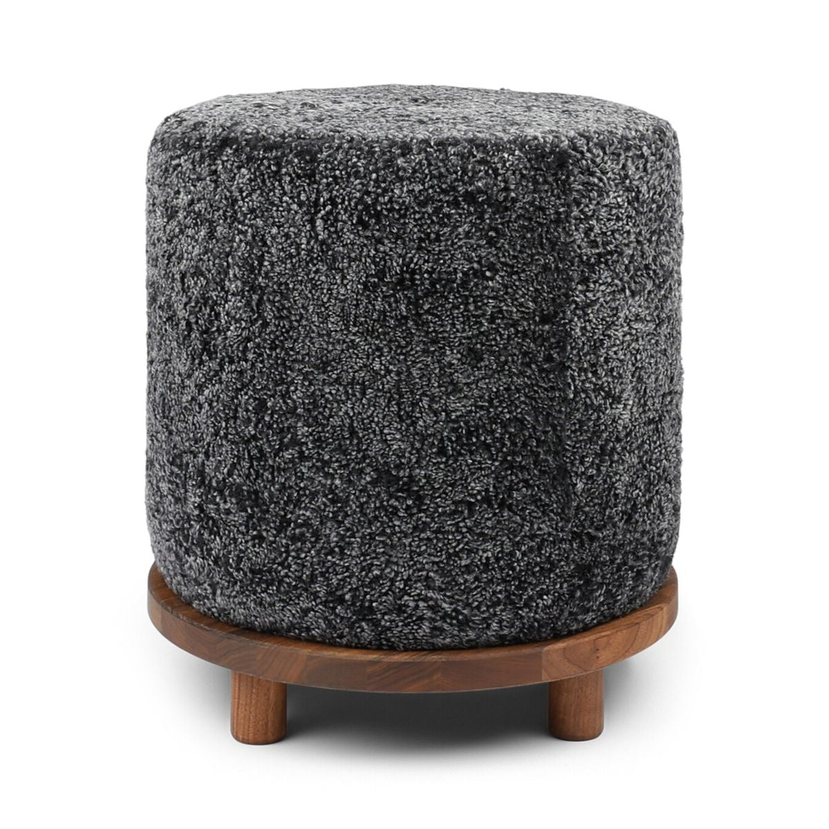Simon Pouf | Kurzhaar | Neuseeland | D46x52 cm Anthrazit