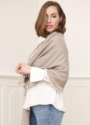 Scarlet Schal | Wolle, Kaninchen Schwarz/Schwarz