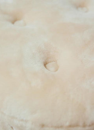 Simon Pouf | Neuseeland | Mokassin | D46x52 cm Kastanie