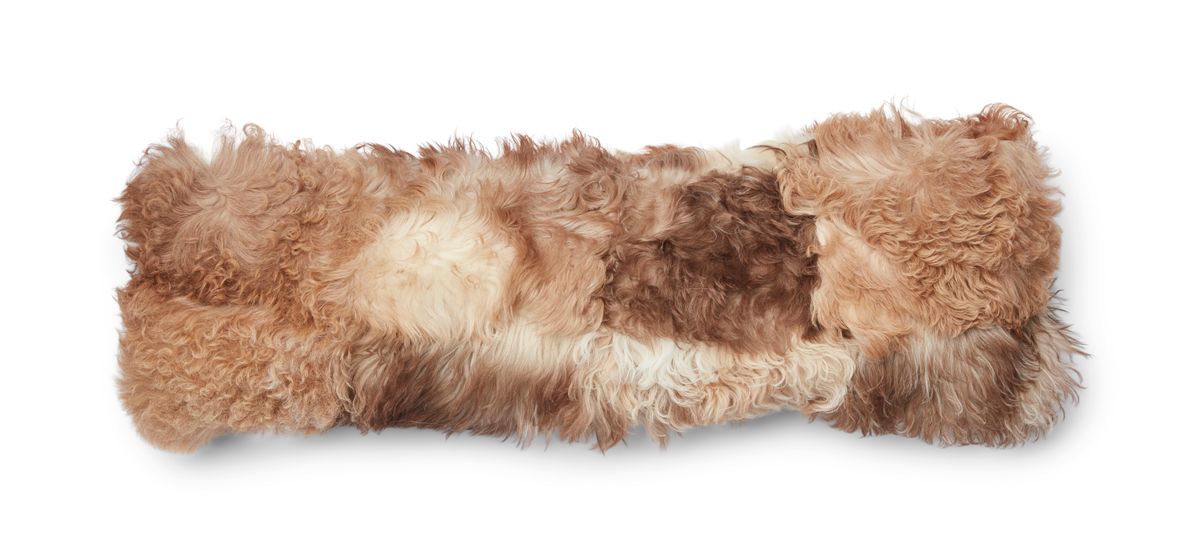 Lammfellkissen | Tigrado Lammfell | Spanien | 26x86 cm, 40x40 cm & 60x60 cm Braun/Beige Mix