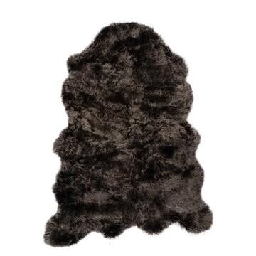 Lammfell Premium | Langhaar | Neuseeland | 104x150 cm Walnuss