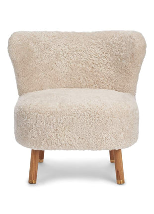 Emil Loungesessel | Premium Lammfell | Kurzhaar Beige