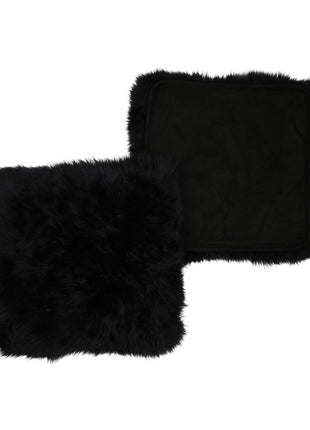 Sitzkissen | Langhaar | Neuseeland | Stoffrückseite | 40x40 cm Schwarz