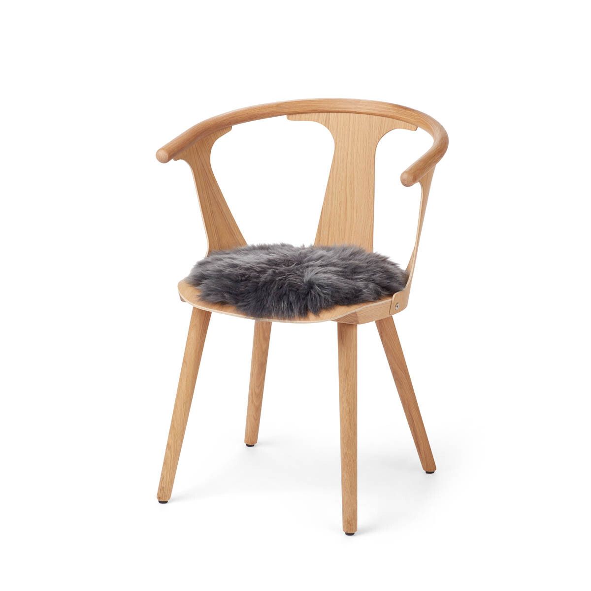 Stuhlkissen Premium | Langhaar | Neuseeland | D34cm Stahl