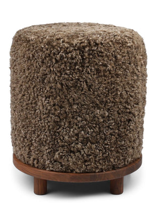 Simon Pouf | Kurzhaar | Neuseeland | D46x52 cm Taupe