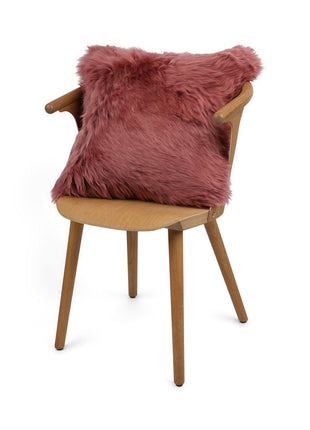 Fellkissen | Langhaar | Neuseeland | 50x50 cm Altrosa