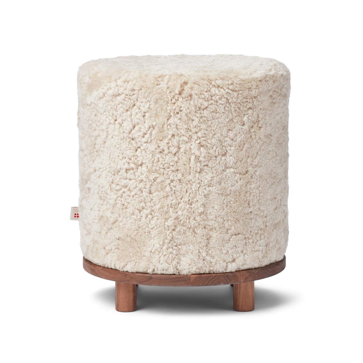 Simon Pouf | Kurzhaar | Neuseeland | D46x52 cm Perlweiß