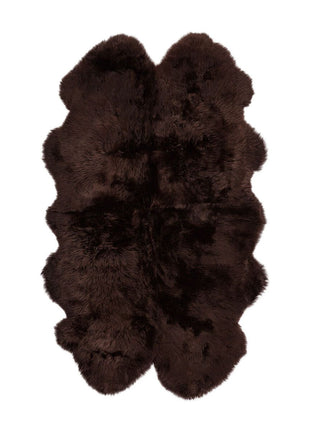 Merino Lammfellteppich | Langhaar | Neuseeland | 170x110 cm Schokolade