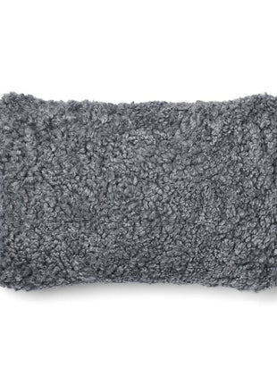 Lammfellkissen | Kurzhaar | Neuseeland | 100% Wolle | 52x52 cm | 34x52 cm Stein/Hellgrau