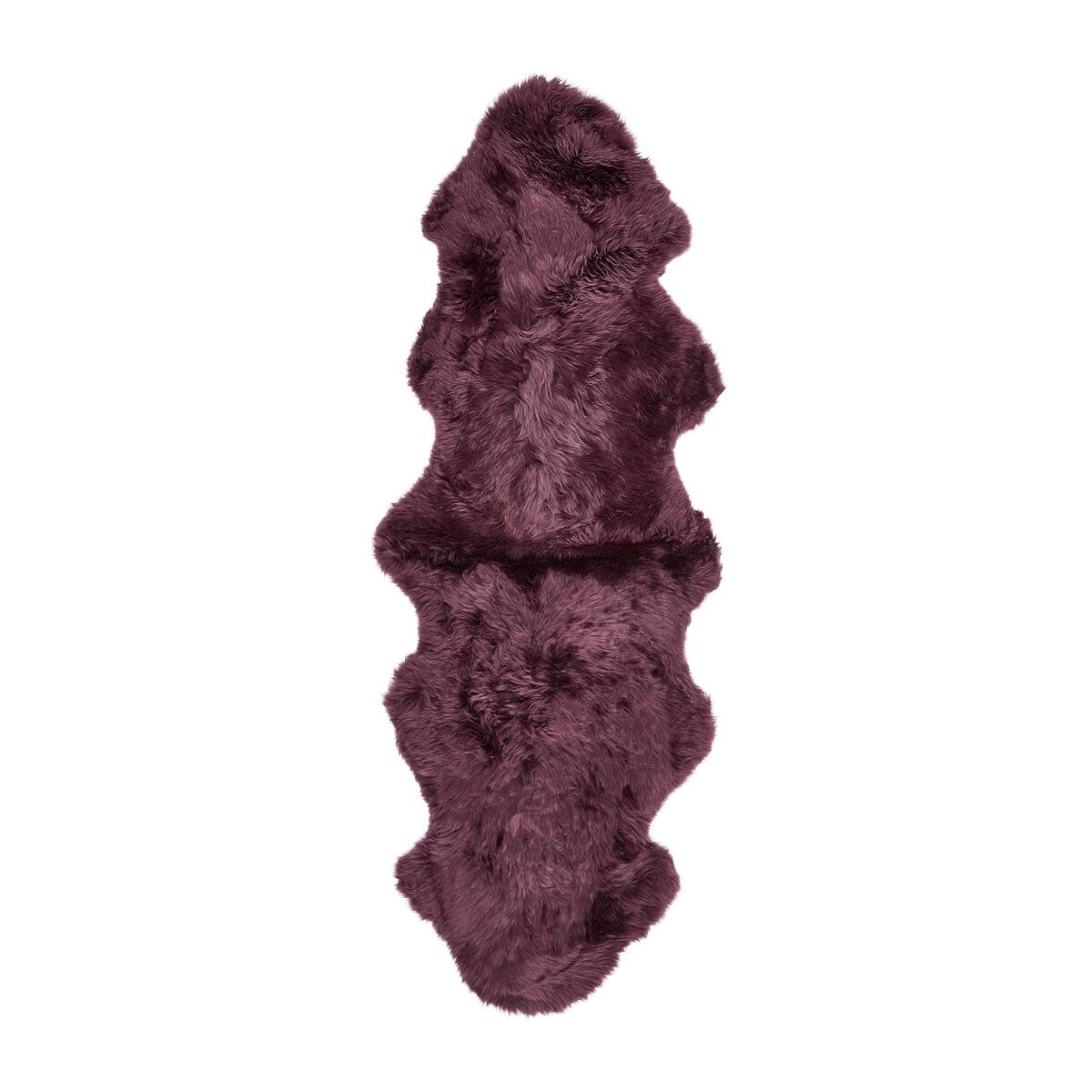Lammfell Premium | Langhaar | Neuseeland | 180x60 cm Aubergine