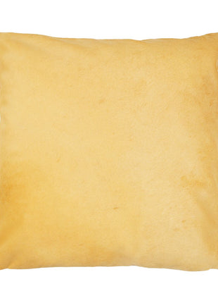 Premium Kuhfellkissen | Doppelseitig | 41x41 cm, 52x52 cm & 61x61 cm Senfgelb