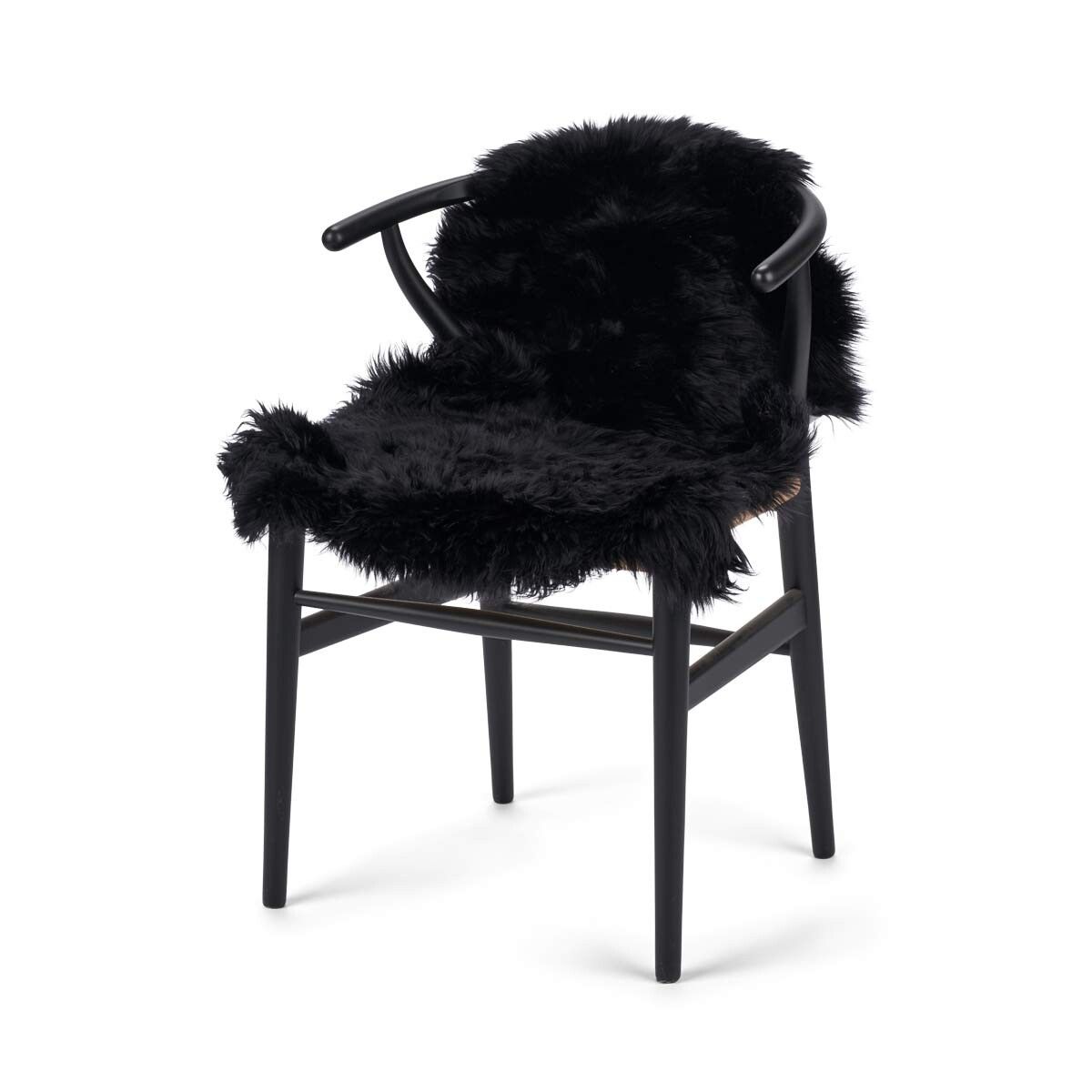 Merino Lammfell | Neuseeland | Ca. 85x60 cm Schwarz