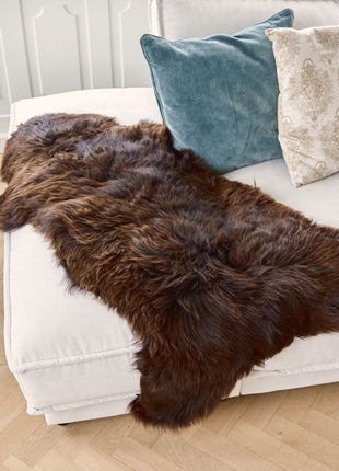 Schaffell Premium | Kurzhaar | England | 90x60 cm Natürlich Dunkelbraun