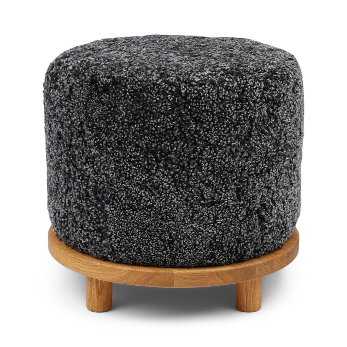 Simon Pouf | Kurzhaar | Neuseeland | D46x52 cm Anthrazit