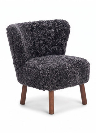 Emily Loungestuhl | Kurzhaar | Design Möbel Anthrazit