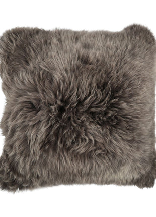 Fellkissen | Langhaar | Neuseeland | 50x50 cm Walnuss