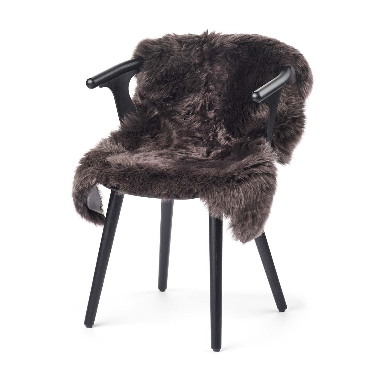 Merino Premium Lammfell | Langhaar | Neuseeland | 90x60 cm Walnuss