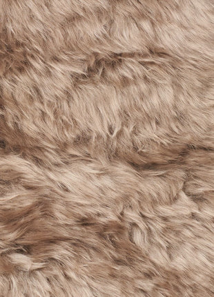 Runder Skandi Stuhl | Langhaar | Neuseeland Taupe