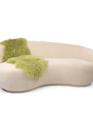 Doppeltes Lammfell | Tibet | 150x55 cm Waldgrün