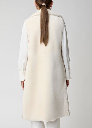 Raelynn Weste | Shearling Lammfell Schwarz