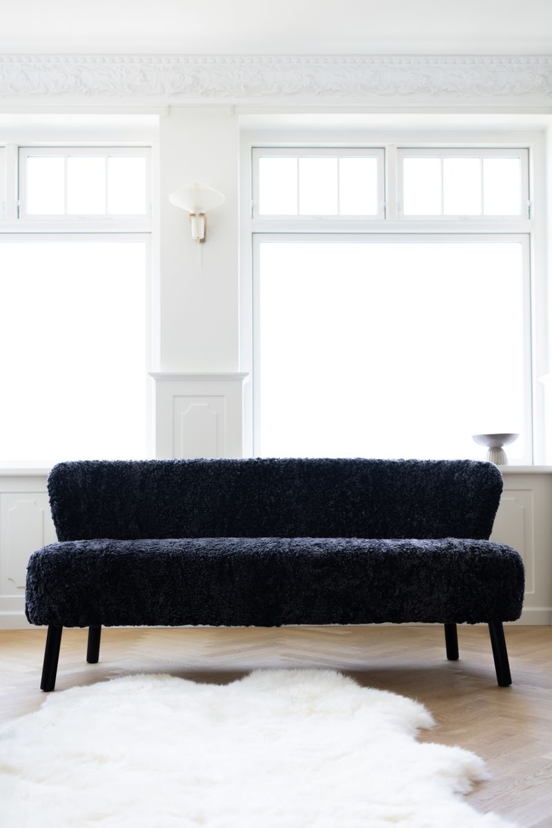 Emanuel 3-Sitzer Sofa | Dreisitzer | Design Möbel Anthrazit