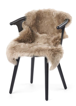 Merino Premium Lammfell | Langhaar | Neuseeland | 90x60 cm Taupe