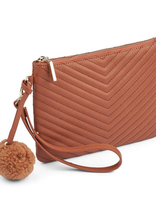 Helene Clutch | Lammleder Lederbraun