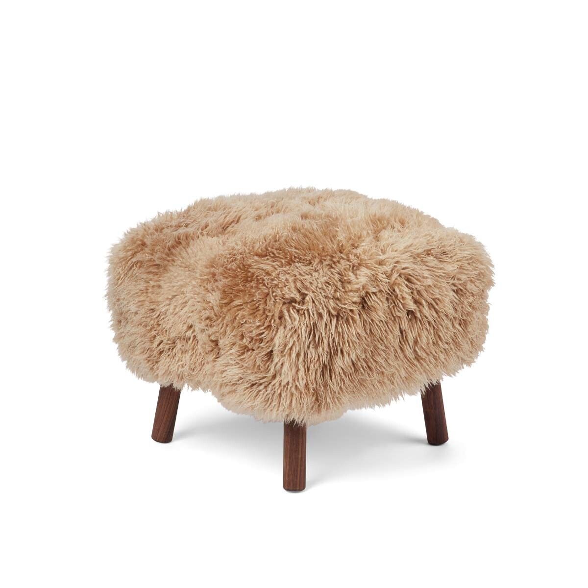 Lammfell Hocker Emily | Langhaar | Neuseeland Honig