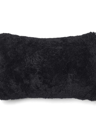 Lammfellkissen | Kurzhaar | Neuseeland | 100% Wolle | 52x52 cm | 34x52 cm Kohle/Schwarz