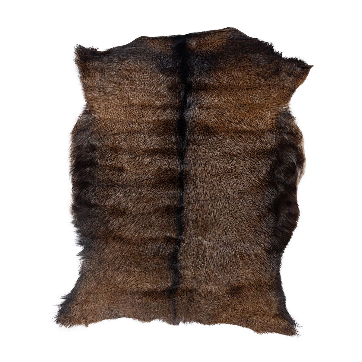Ziegenfell Premium | Tibet | 90x60 cm Schwarz/Braun