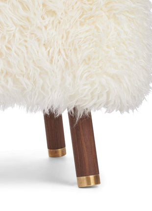 Emil Loungesessel | Premium Lammfell | Langhaar Schneeweiß