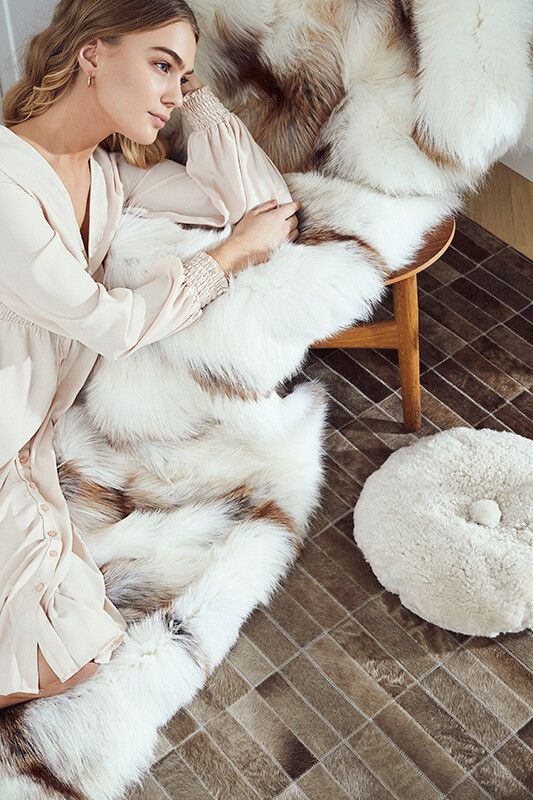 Kuhfell Designerteppich | Kopenhagen Champagne