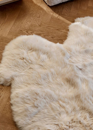 Lammfell Teppich Premium | Langhaar | Neuseeland | 180x110 cm Aubergine